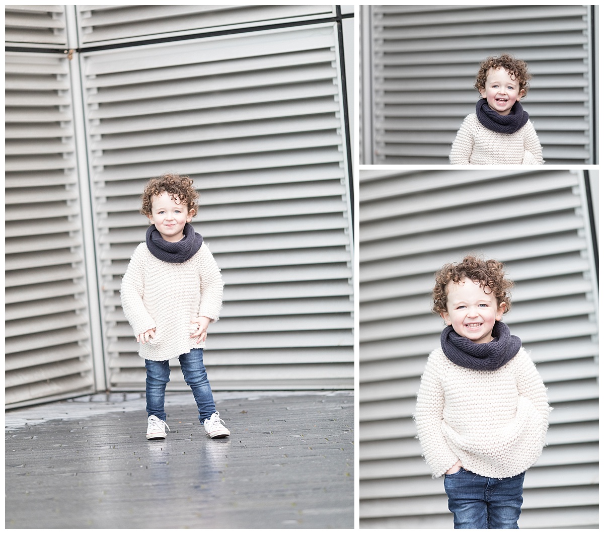 professional photos of a curly haired toddler outside in Edinburgh. Beautiful Bairns Photography, professional children and family photographer Edinburgh