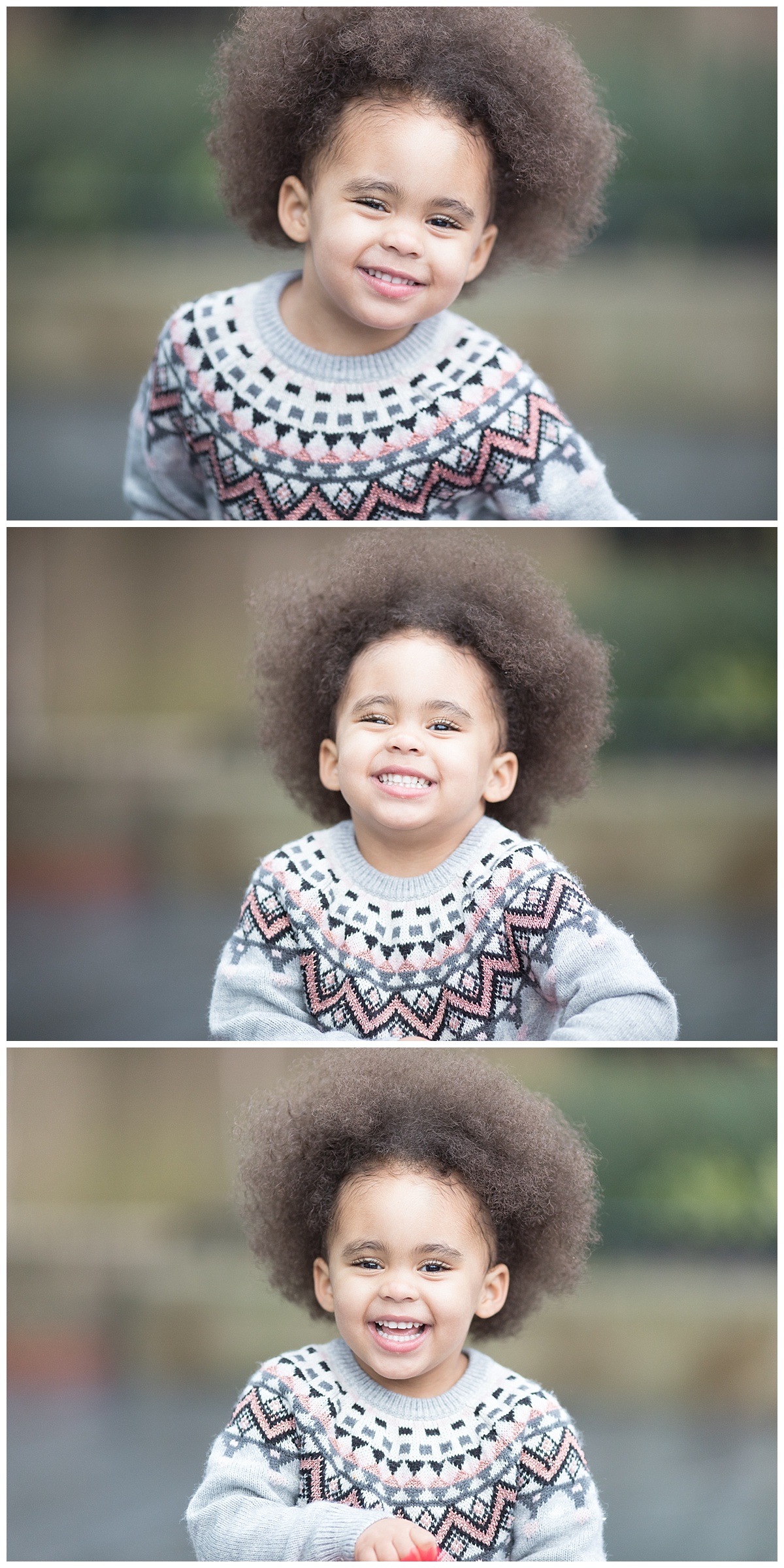 family photographer edinburgh, smiling girl with afro hair professional photography by beautiful bairns photography Edinburgh